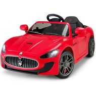 Kid Trax Electric Kids Luxury Maserati Convertible Car Ride-On Toy, 6 Volt Battery, Remote Control, Ages 3-5 Years, Bright Red