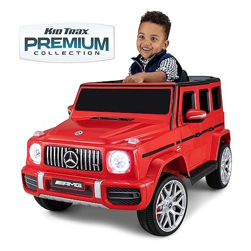  Kid Trax Electric Kids Luxury Mercedes Benz AMG G63 Car Ride-On Toy, 6 Volt Battery, Remote Control, Ages 3-5 Years, Red