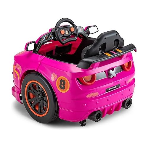  Kid Trax Dizzy Racers Child Ride On Car, 2-5 Years Old, Max Rider Weight 66lbs, 6 Volt Rechargeable, 360 Spin, Battery Powered car, Child Electric Toy, Pink