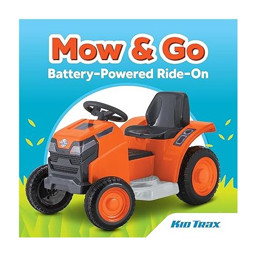  Kid Trax 6V Mow and Go Ride On Lawn Mower - Electric Cars for Kids, Toddler Outdoor Toys, Toddler Car, Kids Ride On Toys, Easy Drive, Durable, Ages 18-30 Months, Max Weight 44 lbs. 1.5 MPH