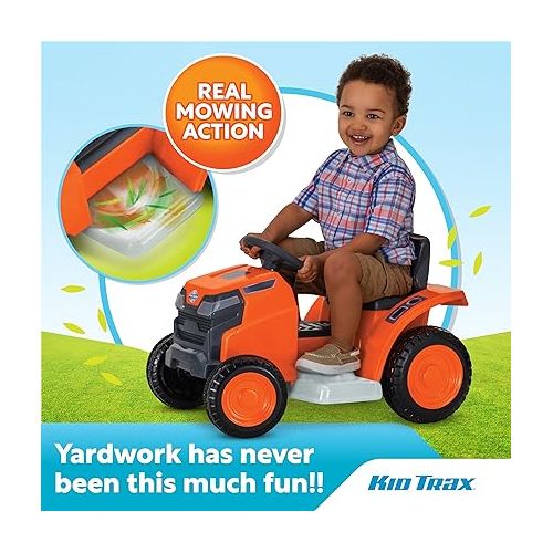  Kid Trax 6V Mow and Go Ride On Lawn Mower - Electric Cars for Kids, Toddler Outdoor Toys, Toddler Car, Kids Ride On Toys, Easy Drive, Durable, Ages 18-30 Months, Max Weight 44 lbs. 1.5 MPH