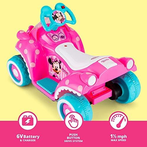  Kid Trax Ride-On Quad, Battery-Powered Toy, 6V