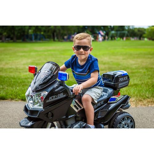  Kid Trax Police Rescue Motorcycle 6V Battery-Powered Ride-On Toy