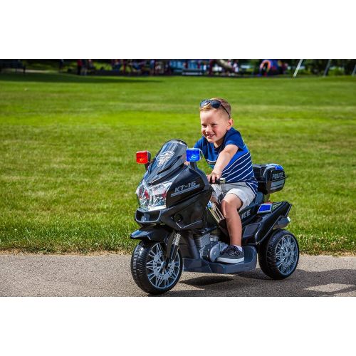  Kid Trax Police Rescue Motorcycle 6V Battery-Powered Ride-On Toy