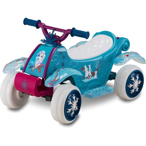  Kid Trax Toddler Disney Frozen 2 Electric Quad Ride On Toy, Kids 1.5 3 Years Old, 6 Volt Battery and Charger Included, Max Weight 45 lbs, Frozen 2 Blue