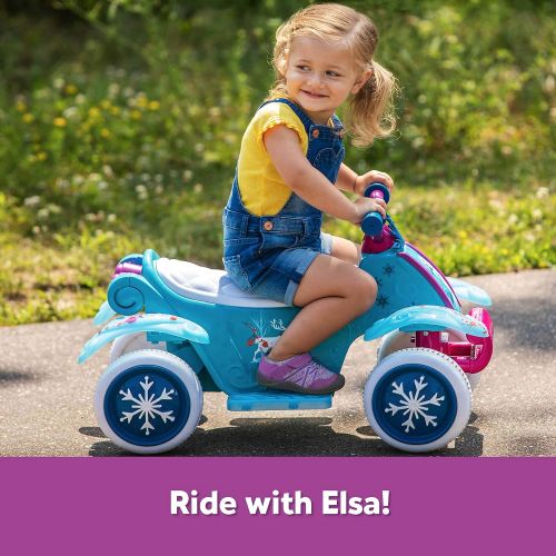  Kid Trax Toddler Disney Frozen 2 Electric Quad Ride On Toy, Kids 1.5 3 Years Old, 6 Volt Battery and Charger Included, Max Weight 45 lbs, Frozen 2 Blue