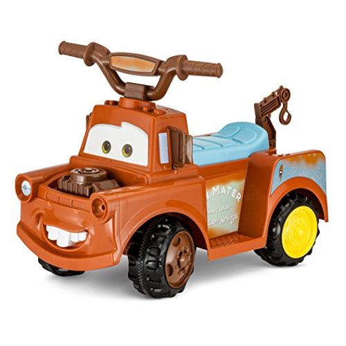  Kid Trax Toddler Disney Cars 3 Tow Mater Electric Quad Ride On Toy, Kids 1.5 3 Years Old, 6 Volt Battery and Charger Included, Max Weight 45 lbs, Tow Mater, brown (KT1193I)