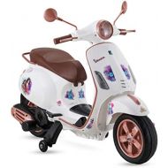 Kid Trax Toddler Disney Princess Vespa Scooter Electric Ride On Toy, 3 5 Years Old, 6 Volt, Max Weight 60 lbs, White