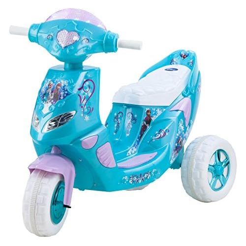  Kid Trax Frozen Twinkling Lights Scooter 6V Girls KT1163 Ride On, Blue