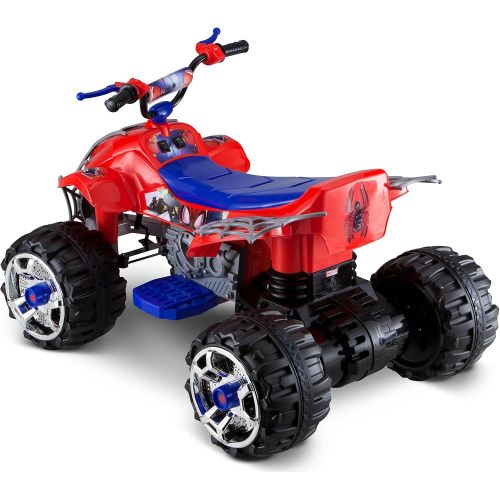  Kid Trax Spiderman Power ATV 12V Electric Ride On, Red