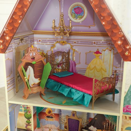 키드크래프트 Disney Princess Belle Enchanted Dollhouse with 13 Accessories by KidKraft