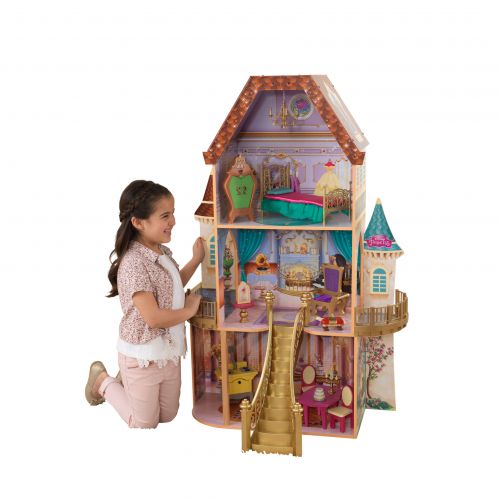 키드크래프트 Disney Princess Belle Enchanted Dollhouse with 13 Accessories by KidKraft
