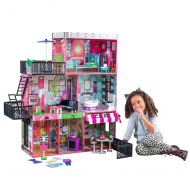 KidKraft Brooklyns Loft Wooden Dollhouse with 25-Piece Accessory Set, Lights and Sounds