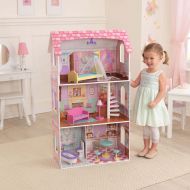 KidKraft Penelope Wooden Pretend Play House Doll Dollhouse Mansion w Furniture