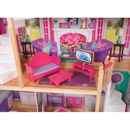 키드크래프트 KidKraft 18-Inch Dollhouse Doll Manor with 12 accessories included