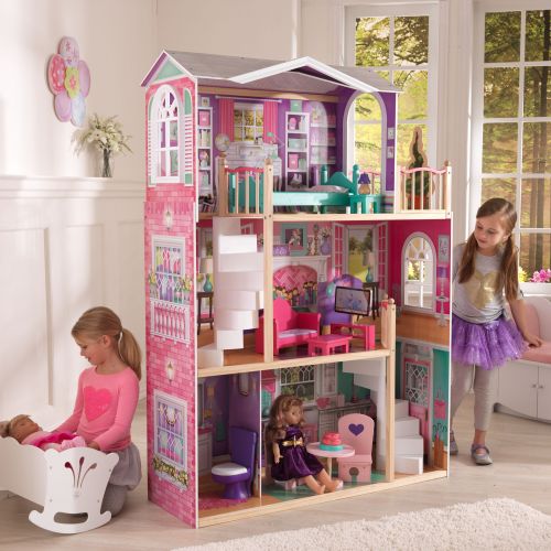 키드크래프트 KidKraft 18-Inch Dollhouse Doll Manor with 12 accessories included