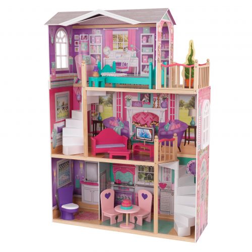 키드크래프트 KidKraft 18-Inch Dollhouse Doll Manor with 12 accessories included