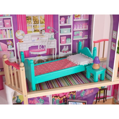키드크래프트 KidKraft 18-Inch Dollhouse Doll Manor with 12 accessories included
