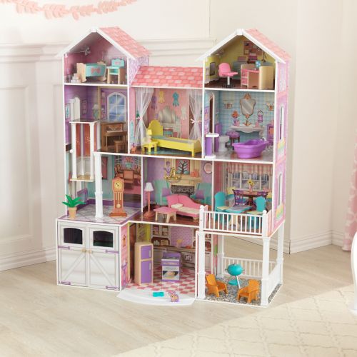 키드크래프트 KidKraft Country Estate Dollhouse with 31 Accessories