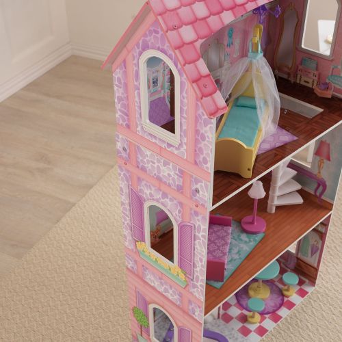 키드크래프트 KidKraft Penelope Wooden Pretend Play Dollhouse Mansion w Furniture (2 Pack)