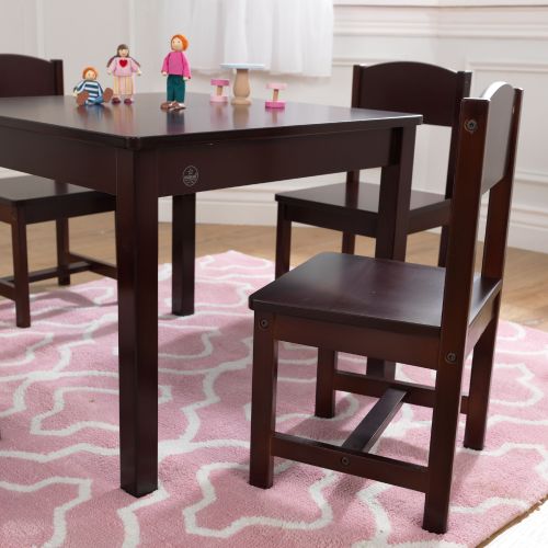 키드크래프트 KidKraft Farmhouse Table and 4 Chairs Set, Multiple Colors