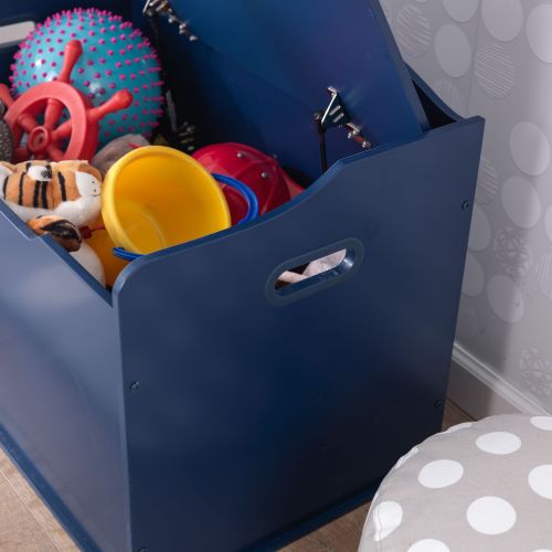 키드크래프트 KidKraft Wooden Kids Bedroom or Playroom Austin Storage Bench Toy Box, Gray Fog
