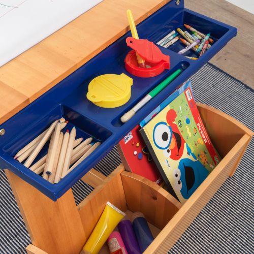 키드크래프트 KidKraft Art Table with Drying Rack & Storage