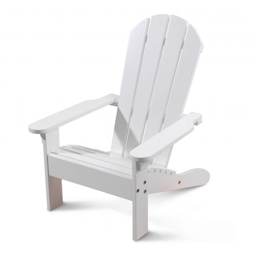 키드크래프트 KidKraft Wooden Adirondack Childrens Outdoor Chair, Weather-Resistant - White