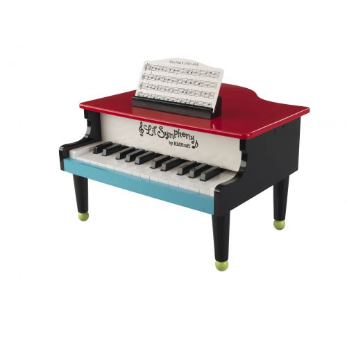 키드크래프트 KidKraft Lil Symphony Wooden Play Piano with Reversible Sheet Music, Kids Musical Instrument Toy