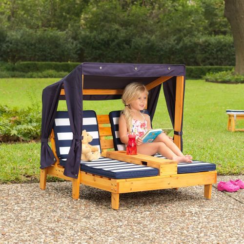 키드크래프트 KidKraft Double Chaise Lounge with Cup Holders