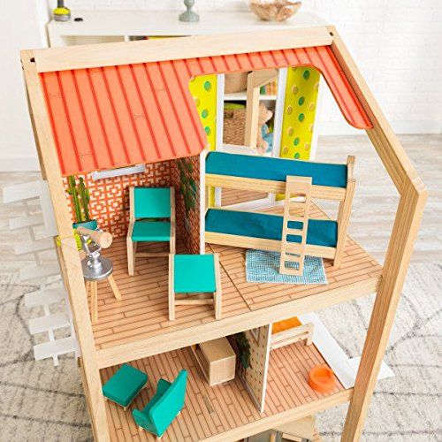 키드크래프트 KidKraft So Stylish Mansion Wooden Dollhouse, Multi