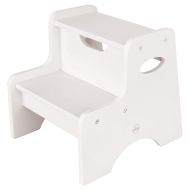 [아마존베스트]KidKraft Wooden Two Step Childrens Stool with Handles- White