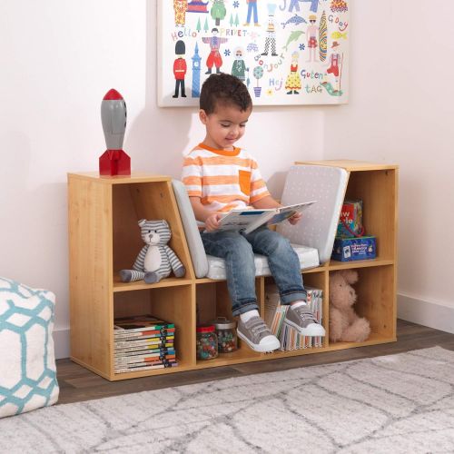키드크래프트 KidKraft Bookcase with Reading Nook - Natural