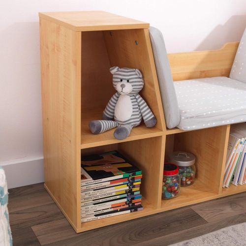 키드크래프트 KidKraft Bookcase with Reading Nook - Natural