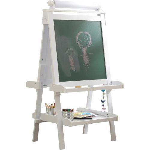 키드크래프트 KidKraft Deluxe Wood Easel, White