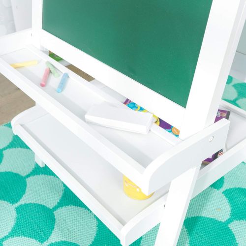 키드크래프트 KidKraft Deluxe Wood Easel, White