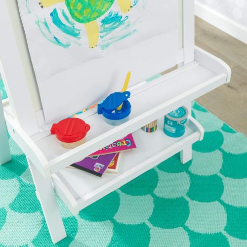 키드크래프트 KidKraft Deluxe Wood Easel, White