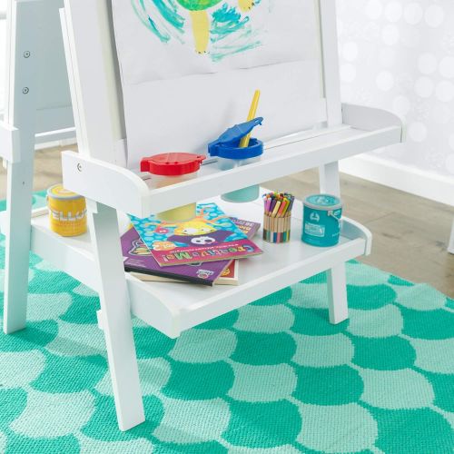 키드크래프트 KidKraft Deluxe Wood Easel, White