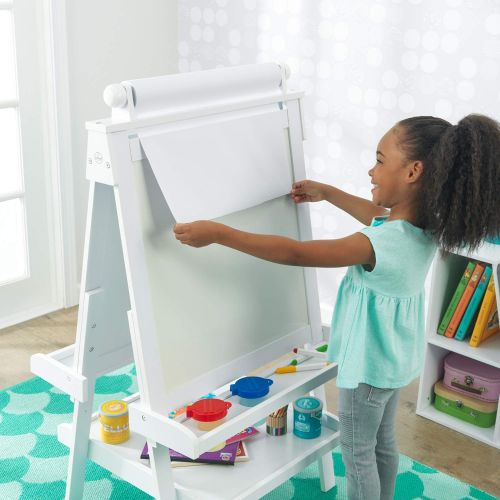 키드크래프트 KidKraft Deluxe Wood Easel, White