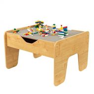 KidKraft 2-in-1 Activity Table with Board, Gray/Natural