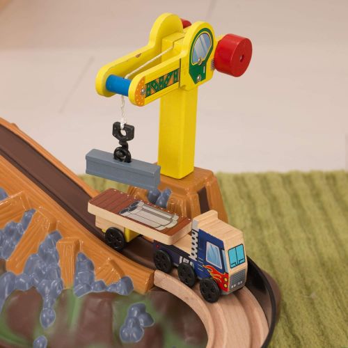 키드크래프트 KidKraft Bucket Top Construction Train Set, 61-Piece