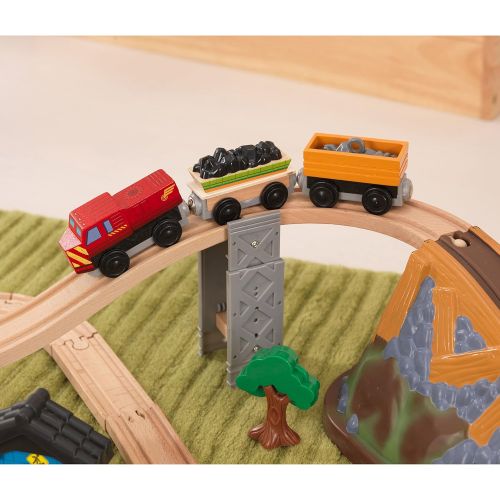 키드크래프트 KidKraft Bucket Top Construction Train Set, 61-Piece