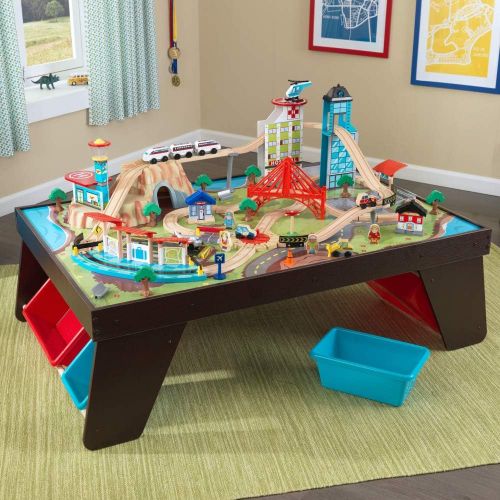 키드크래프트 KidKraft Aero City Train Set & Table