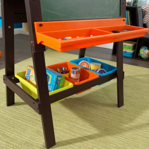 키드크래프트 [아마존베스트]KidKraft 62043.0 Storage Easel - Espresso Novelty