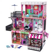 KidKraft Brooklyns Loft Wooden Dollhouse with 25-Piece Accessory Set, Lights and Sounds, Gift for Ages 3+ 41.75 x 18.25 x 41.75