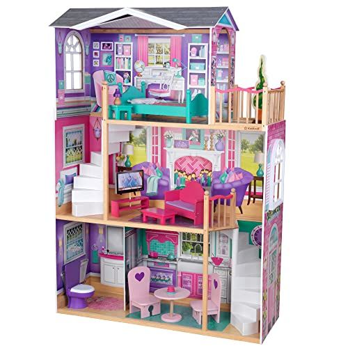 키드크래프트 KidKraft 18-Inch Dollhouse Doll Manor, Gift for Ages 3+