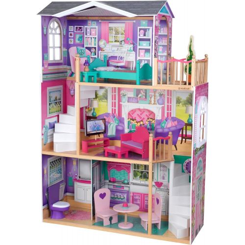 키드크래프트 KidKraft 18-Inch Dollhouse Doll Manor, Gift for Ages 3+