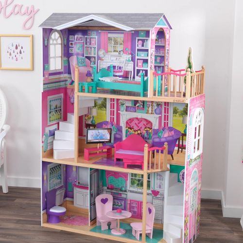 키드크래프트 KidKraft 18-Inch Dollhouse Doll Manor, Gift for Ages 3+