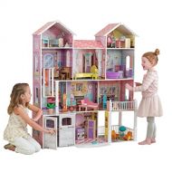 KidKraft Country Estate Wooden Dollhouse for 12-Inch Dolls with 31-Piece Accessories, Gift for Ages 3+