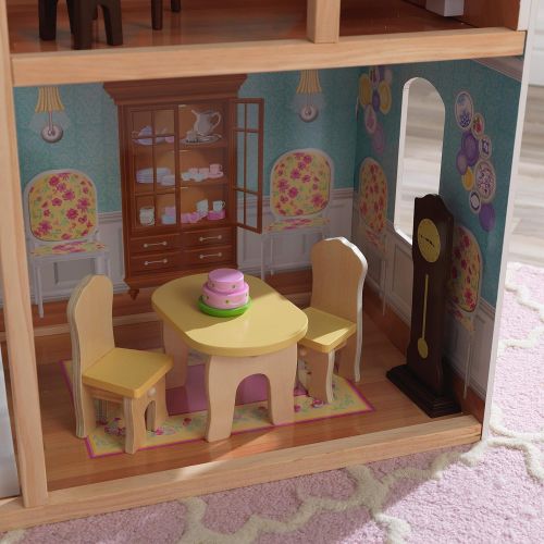 키드크래프트 KidKraft Majestic Mansion Wooden Dollhouse with 34-Piece Accessories, Working Elevator and Garage, Gift for Ages 3+